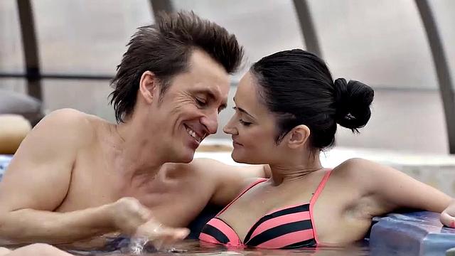 VIP4K. Old man is here to penetrate girls trimmed pussy by the pool