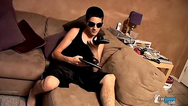 Barefoot Boy Gets Off On The Couch - Rad Matthews