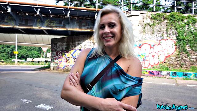 Blonde MILF Gets Fucked in Public