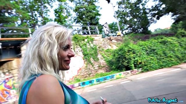 Blonde MILF Gets Fucked in Public