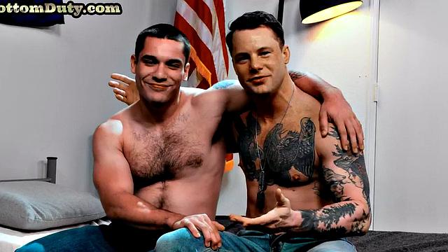 Buffed military in anal duty