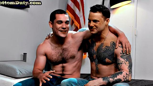 Buffed military in anal duty