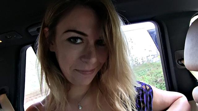 Horny blonde opens legs for cash & gets rewarded with a hot load