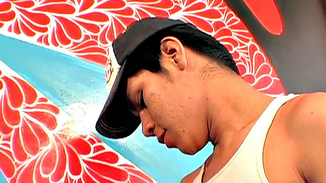 Skinny Latin twink barebacks tight asshole after BJ