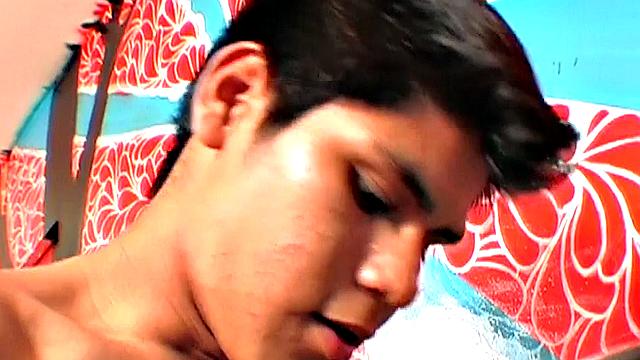 Skinny Latin twink barebacks tight asshole after BJ