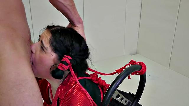 Teens throat and ass fucked by rough horny master