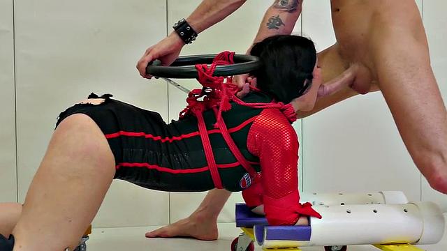 Teens throat and ass fucked by rough horny master