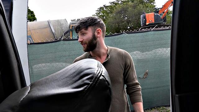 picked up jock spoils ass in public van outdoor