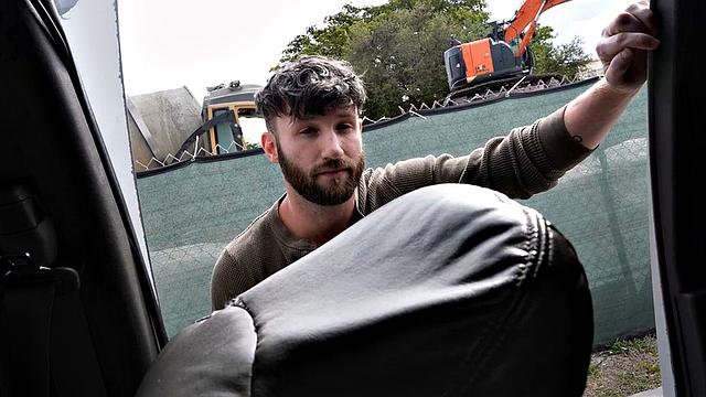 picked up jock spoils ass in public van outdoor