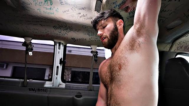 picked up jock spoils ass in public van outdoor