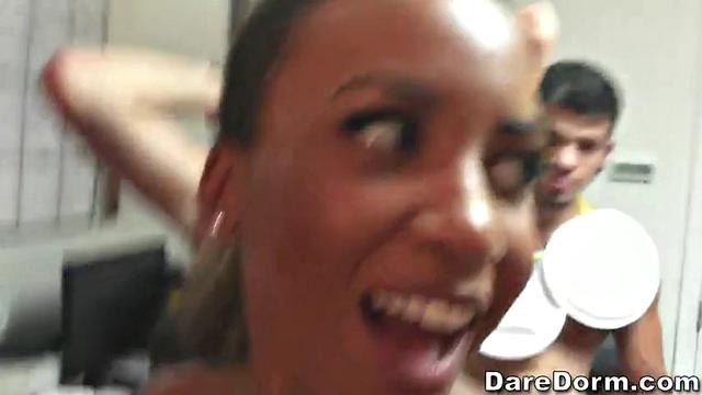 Experience the ultimate party with Abc Party: Tattooed Latina's ball licking & blowjob skills!