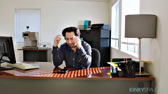 Avery Black gives Tommy Pistol a nuru massage to ease his stress