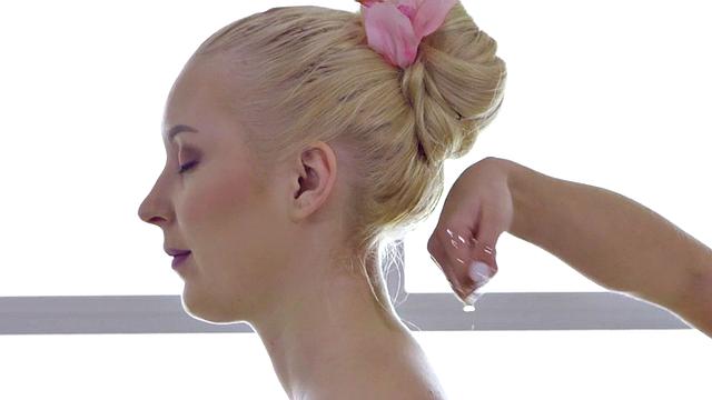 Oiled big-titted masseuse scissoring with BFF