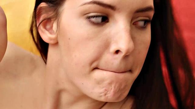 Stepson's GF gets pounded by old dude's hard cock in hot bedroom action