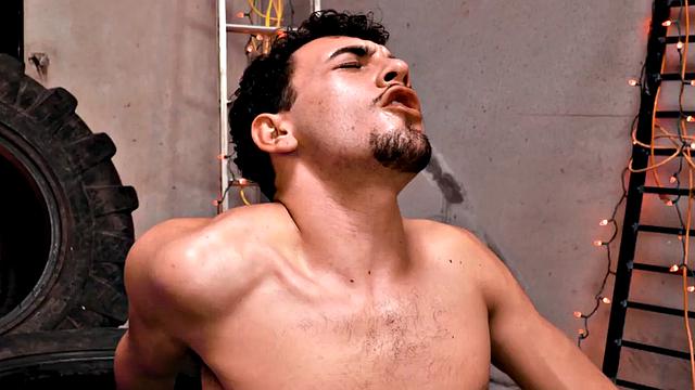 Anal fingered jock gets barebacked until spraying jizz