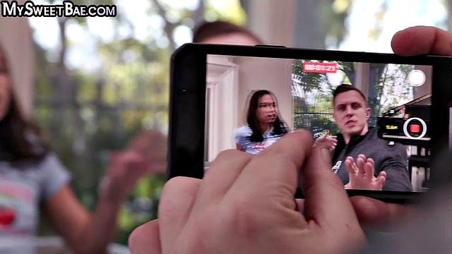 Skinny slut begging for facial