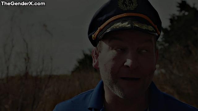 Trans beauty handling two cocks