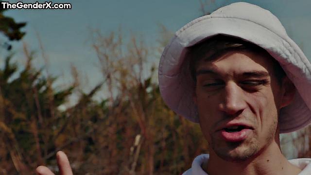 Trans beauty handling two cocks