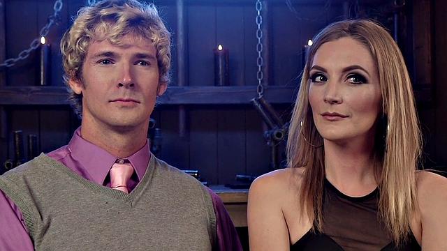 Divine whipping domina in stockings pegs rimming sub