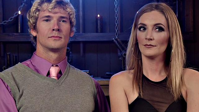 Divine whipping domina in stockings pegs rimming sub