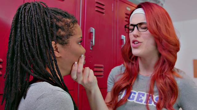 Watch this hot red-head lock her pussy down while enjoying some solo fun