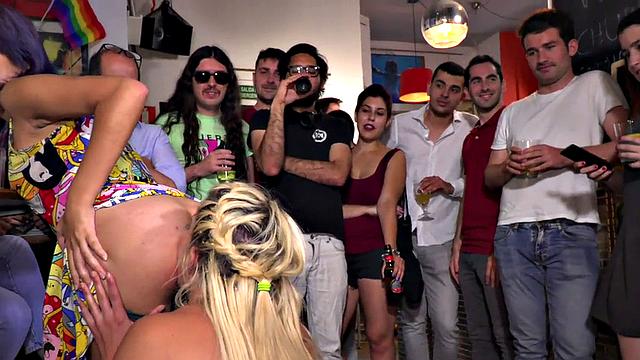 Scandalous MILF doggystyled by big cock in public