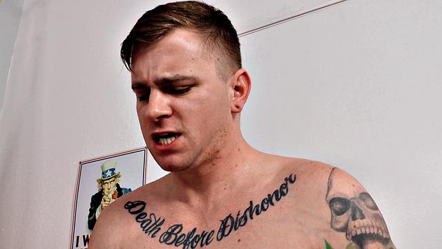 Freckle Dicked Slut Fucks Tatted Soldier - ActiveDuty