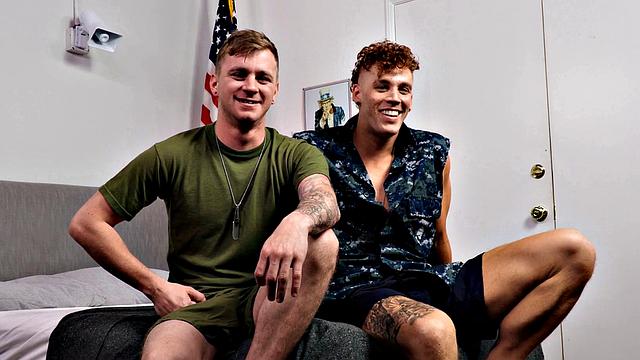 Freckle Dicked Slut Fucks Tatted Soldier - ActiveDuty