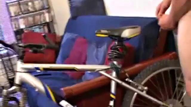 Andrew Patterson plays with his big cock before getting naked and stroking it with lube