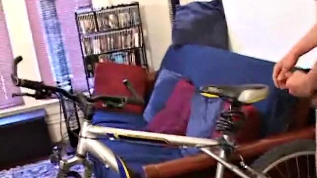 Andrew Patterson plays with his big cock before getting naked and stroking it with lube