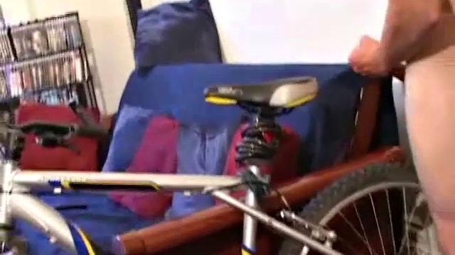 Andrew Patterson plays with his big cock before getting naked and stroking it with lube