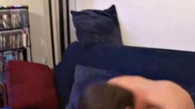 Andrew Patterson plays with his big cock before getting naked and stroking it with lube