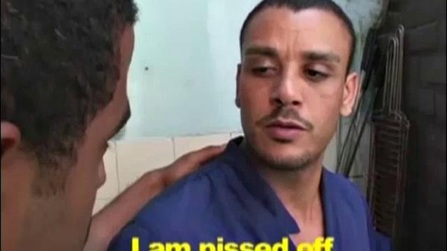 Gomez Aguilar is in his tool shed, upset that he hasn't in a while, so Luis de Pavia offers to help him out. Gomez strips naked to reveal his strapping muscles and obscenely huge cock.