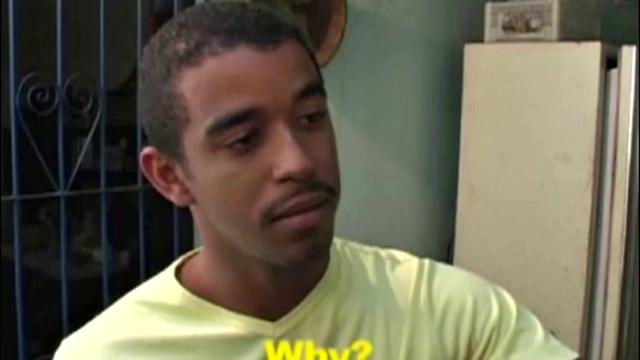 Gomez Aguilar is in his tool shed, upset that he hasn't in a while, so Luis de Pavia offers to help him out. Gomez strips naked to reveal his strapping muscles and obscenely huge cock.