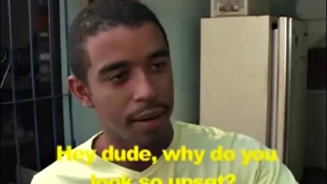 Gomez Aguilar is in his tool shed, upset that he hasn't in a while, so Luis de Pavia offers to help him out. Gomez strips naked to reveal his strapping muscles and obscenely huge cock.