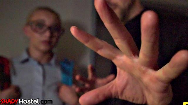Horny hostel babe loves cocks