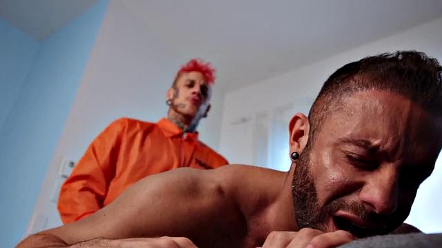 Ass fucked gay pounded by dirty stud in tight ass