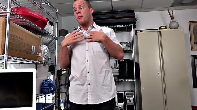 Black perverted guy fucks white stud in POV in anal hole