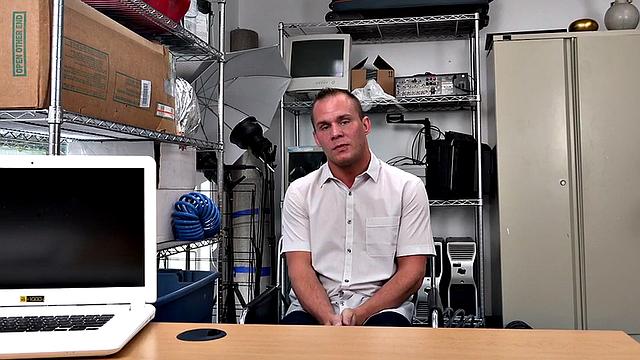 Black perverted guy fucks white stud in POV in anal hole