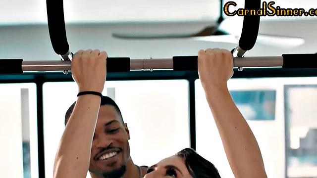 Sinning babe licked and pussyrammed by BBC in doggystyle