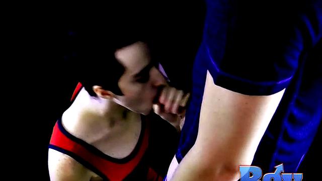 Aron Gives a Sloppy Blowjob! - Aron Malt and Trace Van De Kamp