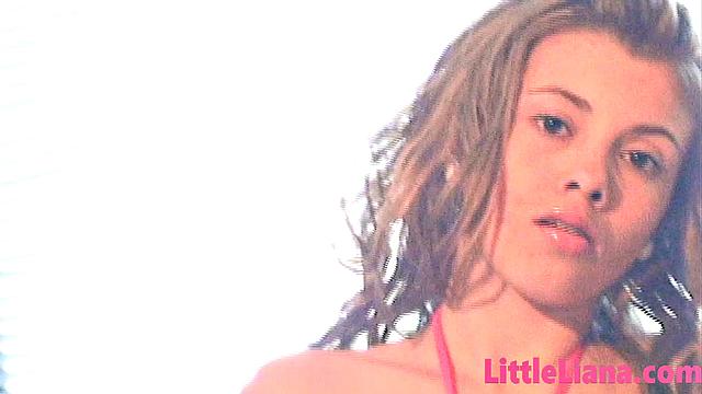 Horny 18 Little Liana Masturbates