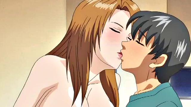 Horny Japanese anime orgy between teens