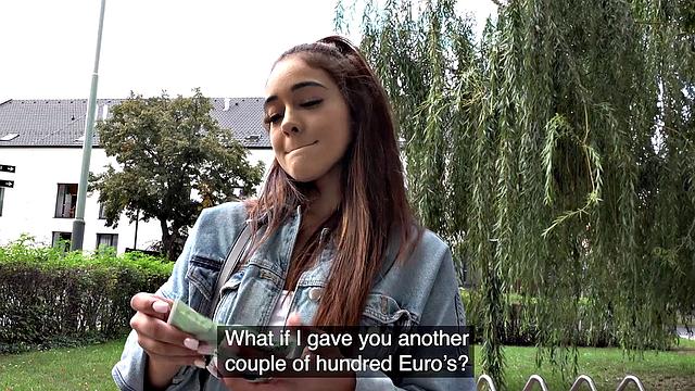 A Latina celebrity tease and fuck in a thong and skirt