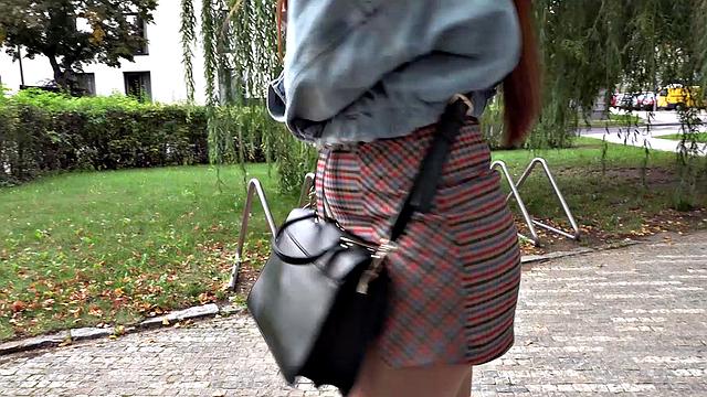 A Latina celebrity tease and fuck in a thong and skirt