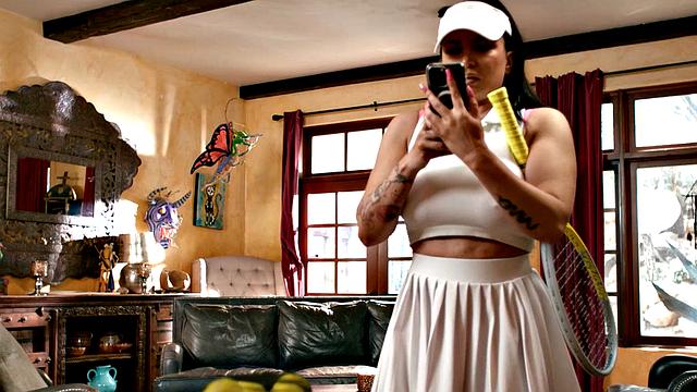 GIRLSWAY - Desperate MILF Romi Rain Finds Ways To Teach Stepdaughter Kimmy Kimm How To Play Tennis