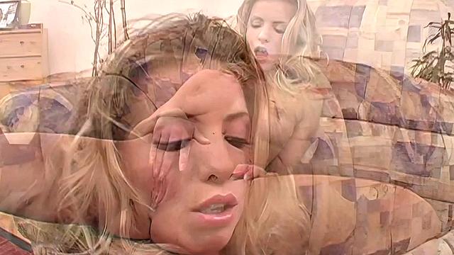 Sexy blonde masturbates