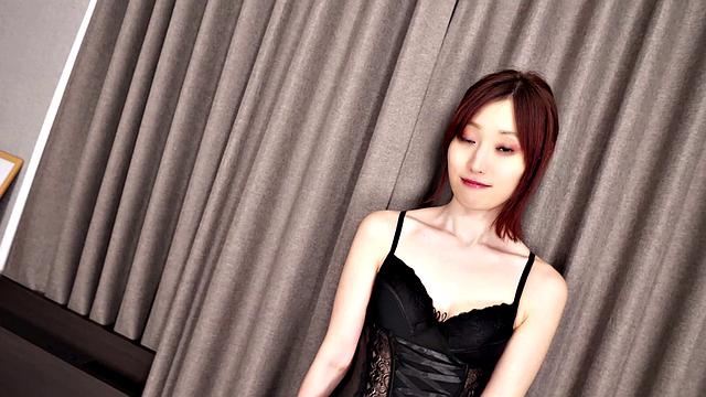 Cheating Japanese Housewife Misaki Returns to Play in Sexy Lingerie