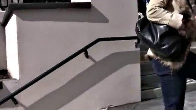 Amateur public slut sucks on cock