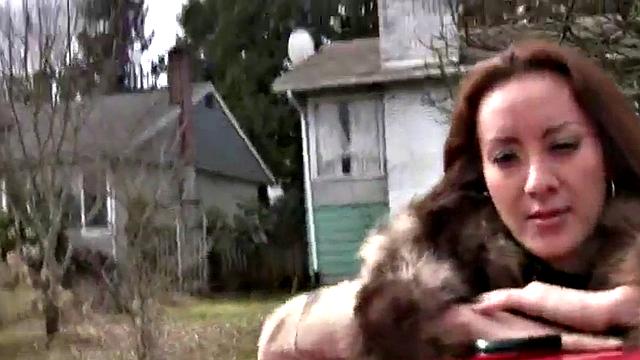 Amateur public slut sucks on cock